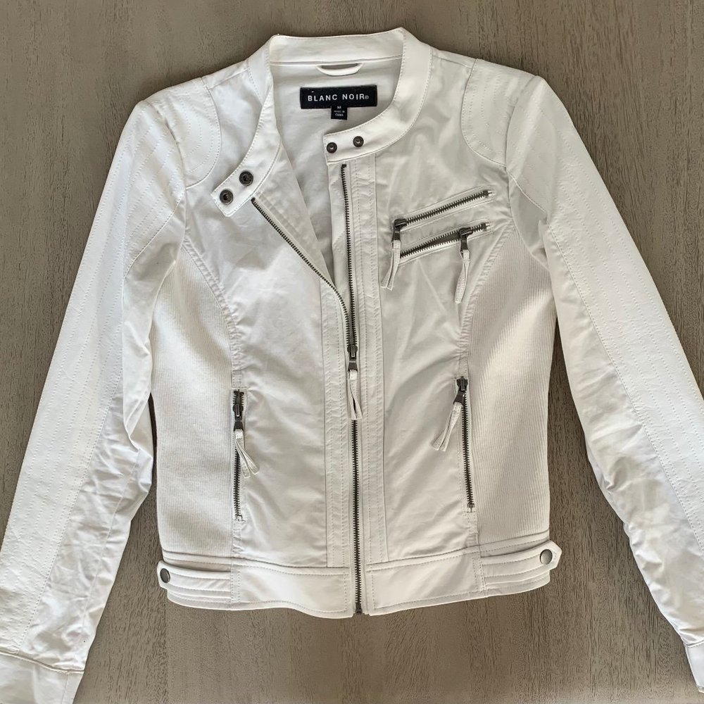 White Moto Jacket